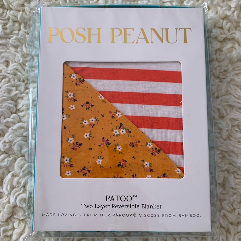Posh Peanut Reversible Patoo / Blanket - NIB